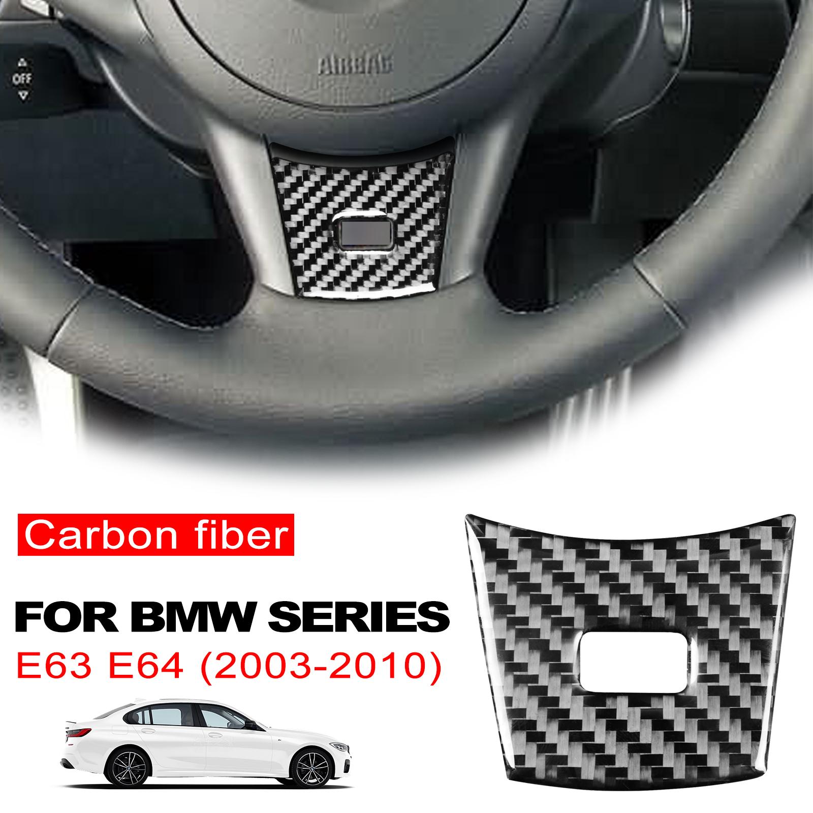 

Car Steering Wheel Trim Cover Carbon Sticker Decal Compatible For BMW E63 E64 2003-2010 Car Interior
