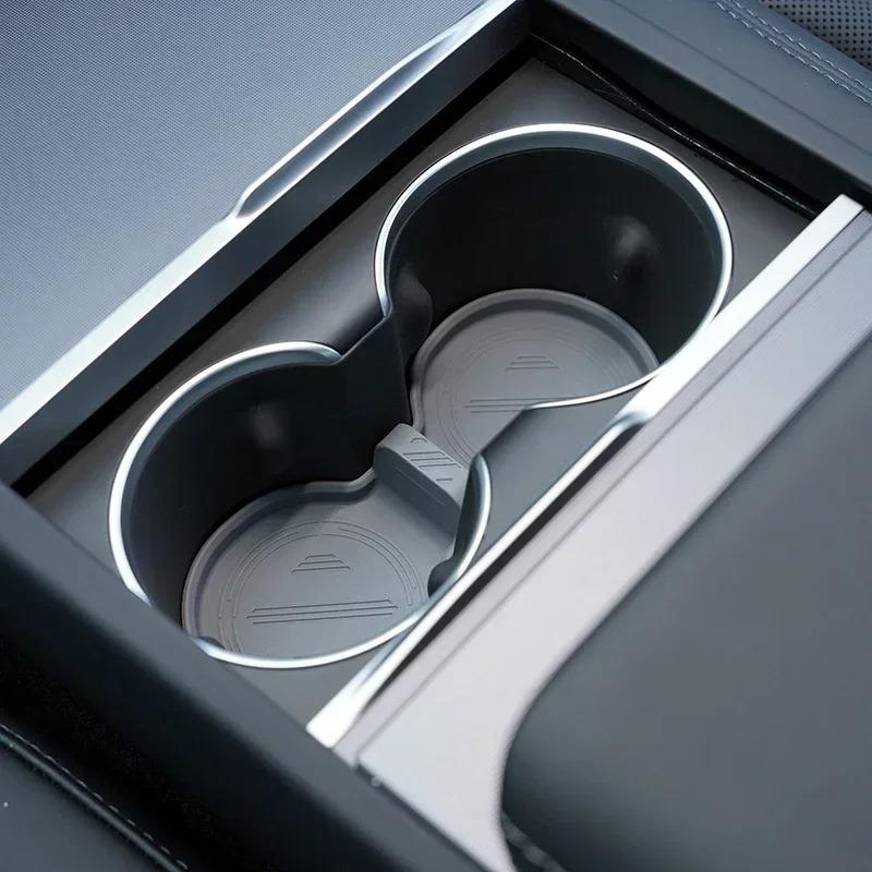 For Tesla Model Y Juniper Model 3 Highland Central Control Storage Pad Silicone Water Cup Mat Armrest Box Lower Pads Accessories