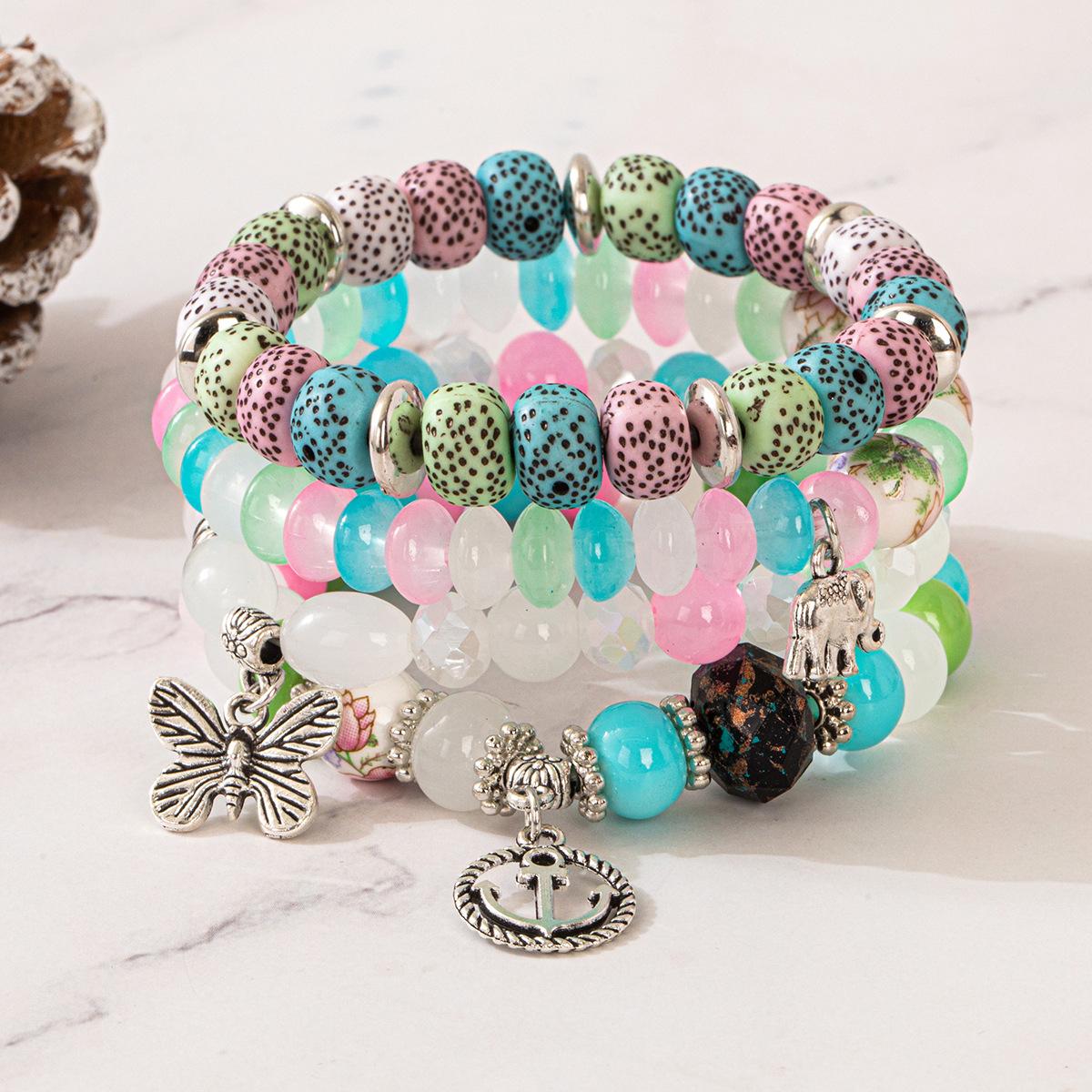 JYL TS Bracelet 18K Gold Titanium  Set Enhances Luxury & Elegance light mix бледный церулеан