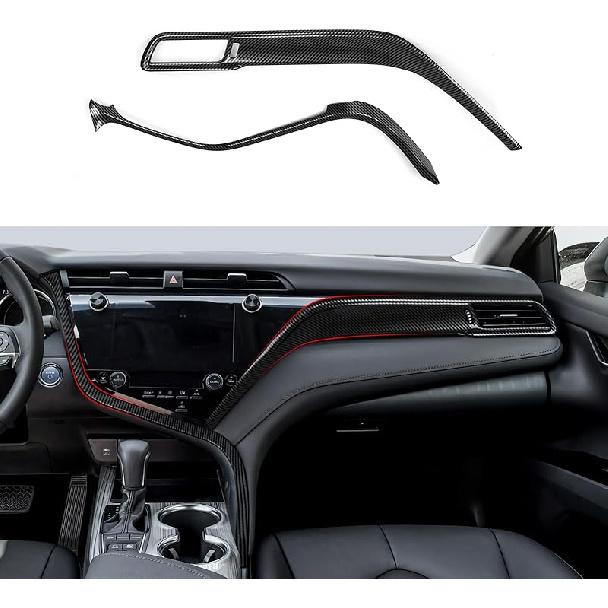 Car Air Vent Frame Center AC Trim Carbon Color ABS Decal Sticker Compatible With 8Th Gen Toyota Camry XV70 Accessories - For -2024 ONLY