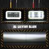 4-inch 8D Lens LED Rectangular Work Lamp Angel Eyes Halo Driving Light Reverse Fog Light for Car Truck ATV Motocycle UTV Pickup