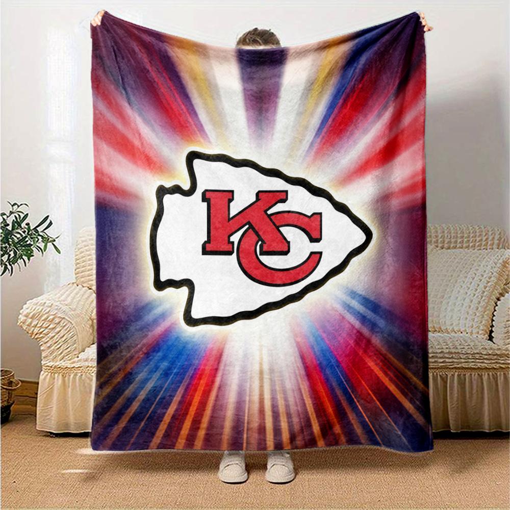 Kansas City Chiefs Flannel Blanket, High quality Comfortable for All Seasons, Home Decor, Warmth and Comfort