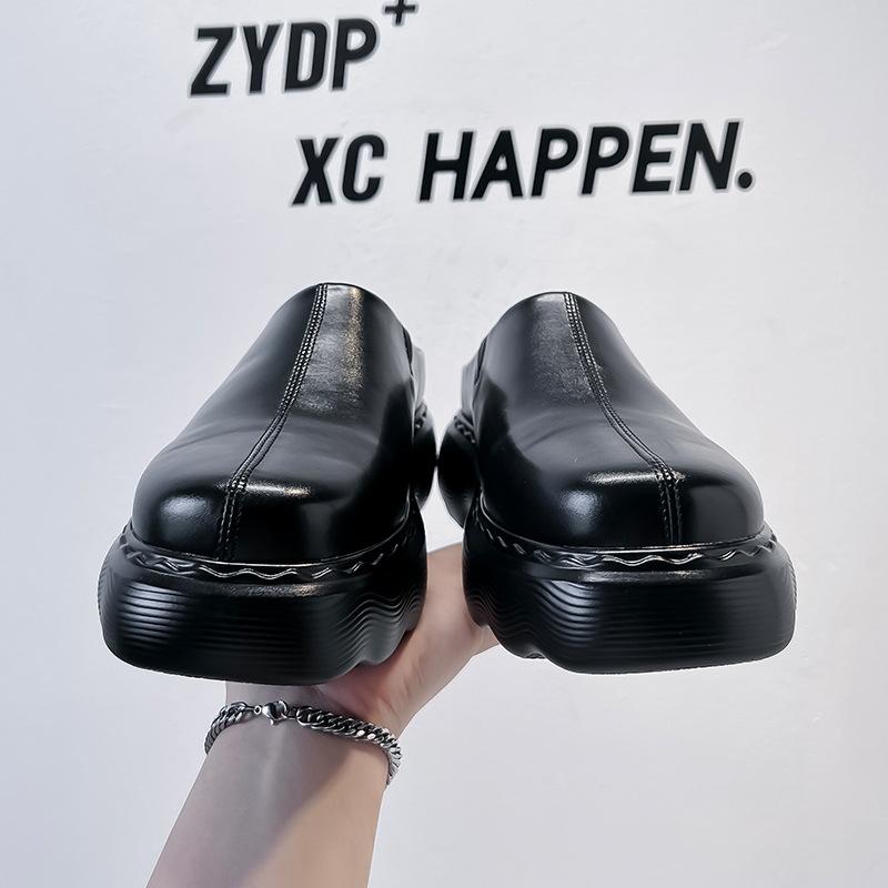 Super hot Internet celebrity thick bottom heightening men's slippers 2025 spring and autumn new popular outer wear bag head half slippers 3130-A