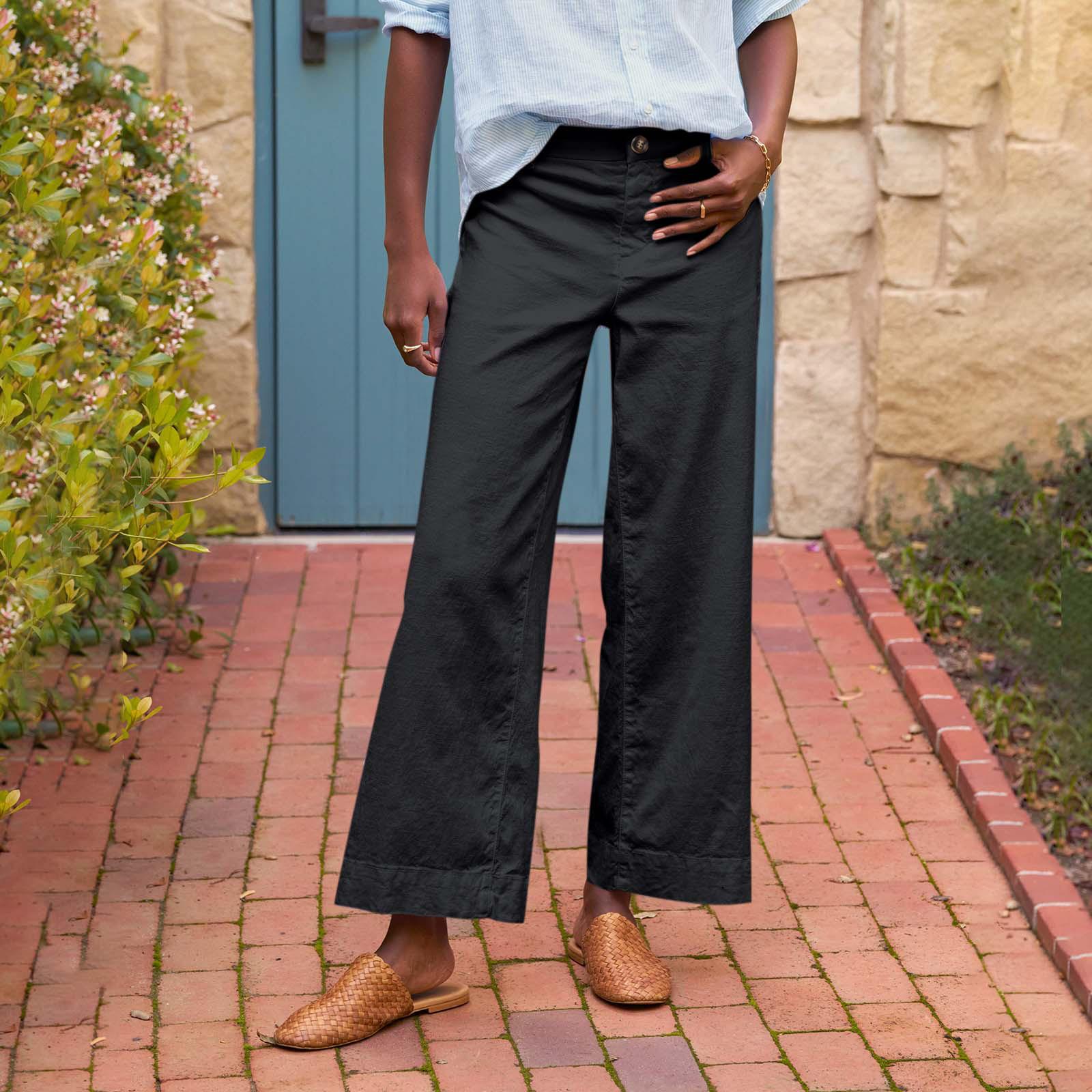 

Жіночі спортивні штани для фітнесу Повсякденні вільні еластичні штани для бігу Прямі широкі штани Повсякденні штани Штани для йоги XXL чорний