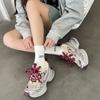9CM Inner Height Increase Dad Shoes Women 2025 Spring Small Thick-soled Casual Sports Shoes Mesh Breathable Running Shoes