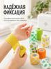 Set of self-fixing elastic bandages 12 pieces, colorful with drawings fruits, stars, emoticons, breathable patch for sports and needlework