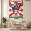 Samurai Pizza Cats Pattern Home Decor Tapestry, Wall Hanging, Decorative RV Wall Cloth.SGT0917510