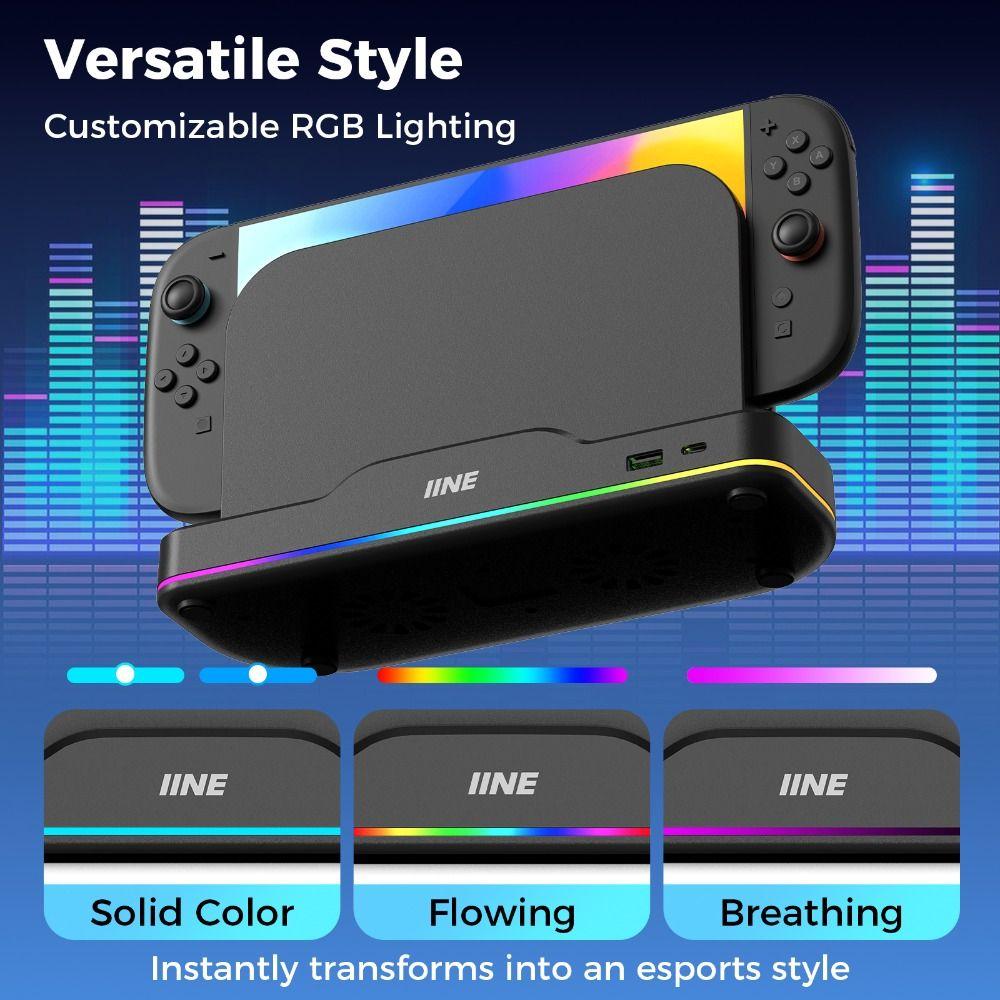 Plug-and-Play Expansion Base Three Gears Wind Speed Cooling Fan Dock for Switch 2 Game Accessories