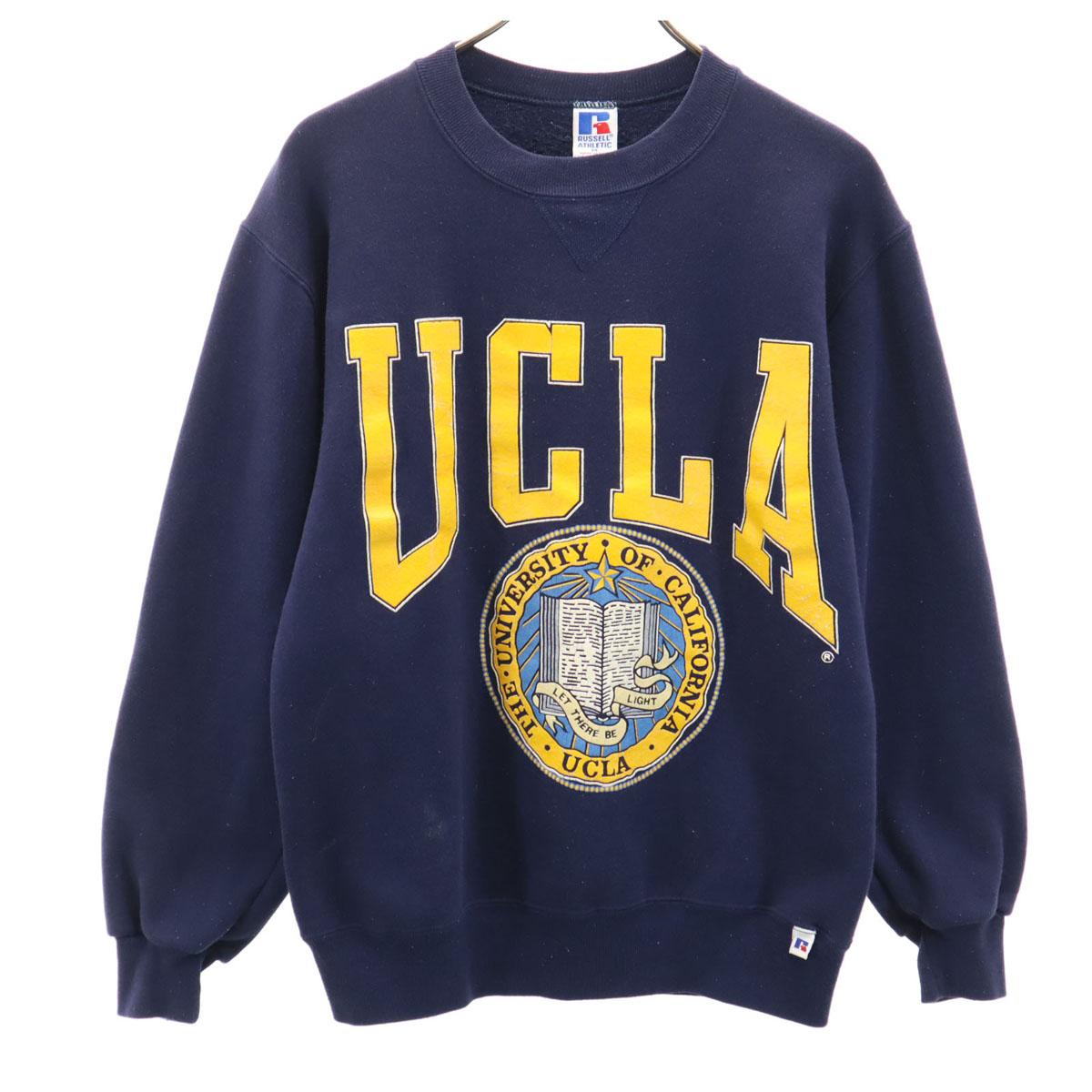 

RUSSELL ATHLETIC 90s Made in USA Old College UCLA Long sleeve sweat trainer Men s Used
