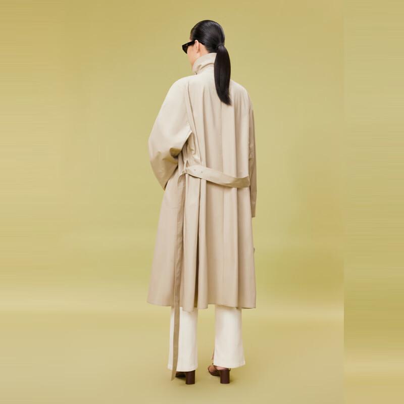 Less 2024 Spring Cotton Casual Long Trench Coat
