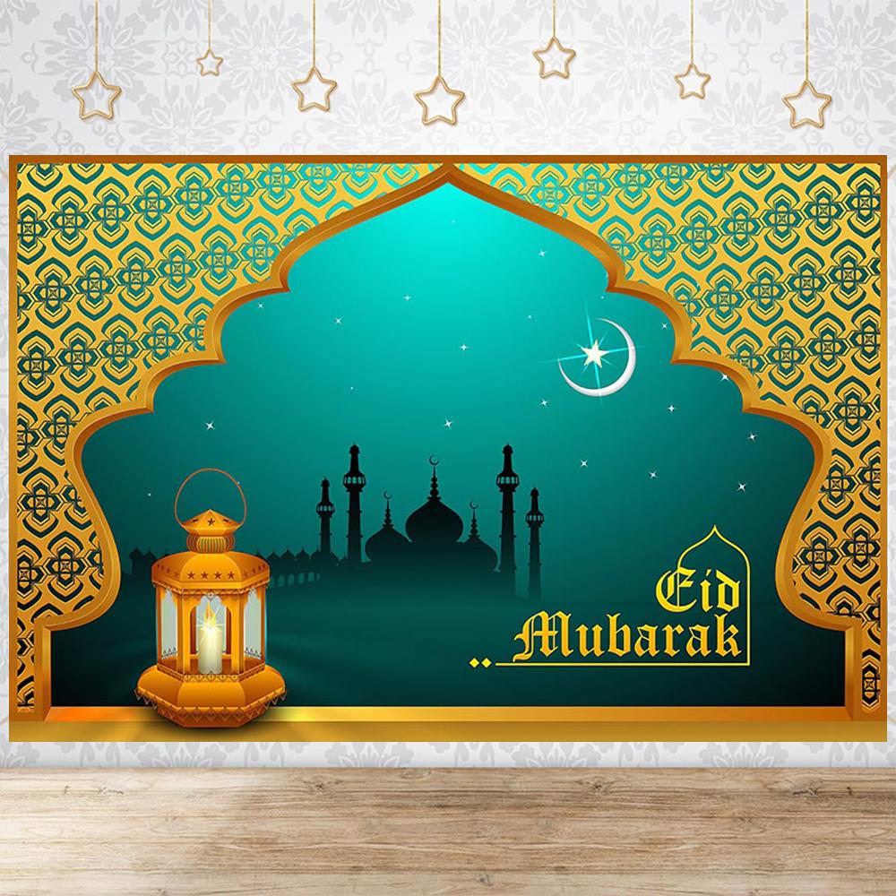 Eid Party Thema Traditioneller Hintergrund Ramadan Mubarak Dekorationen für Zuhause Islamisch Muslimisch Kareem Eid Al Adha Requisite Geschenk Poster