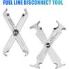2pcs Scissor Fuel Line Disconnect Tool, 3/4 5/8 1/2 3/8 and 5/16 Inch Fuel Filter Tool Fuel Filter Removal Tool Fuel Line Remover for Quick