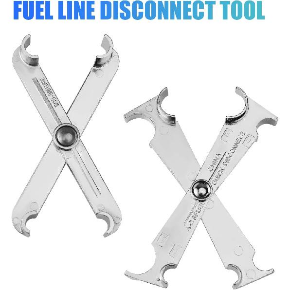 2pcs Scissor Fuel Line Disconnect Tool, 3/4 5/8 1/2 3/8 and 5/16 Inch Fuel Filter Tool Fuel Filter Removal Tool Fuel Line Remover for Quick