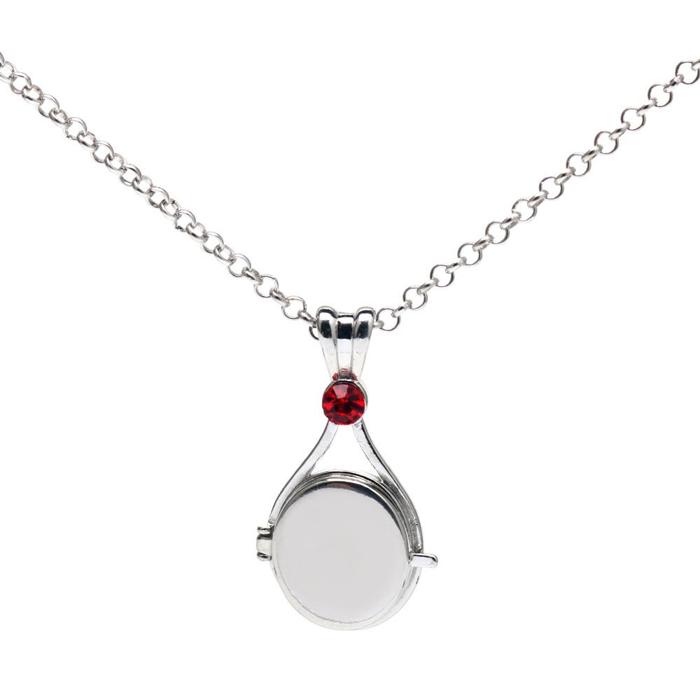 Red Sand Mermaid Seashell Openable Anime Necklace