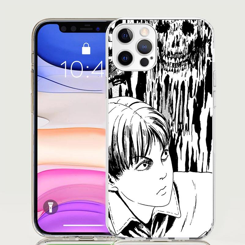 Japanese Horror Comic Anime Phone Case for Apple iPhone 17 Air 16 15 Plus 14 + 13 Mini 12 11 Pro Max 7 8 SE 16Max Soft Shell Cov