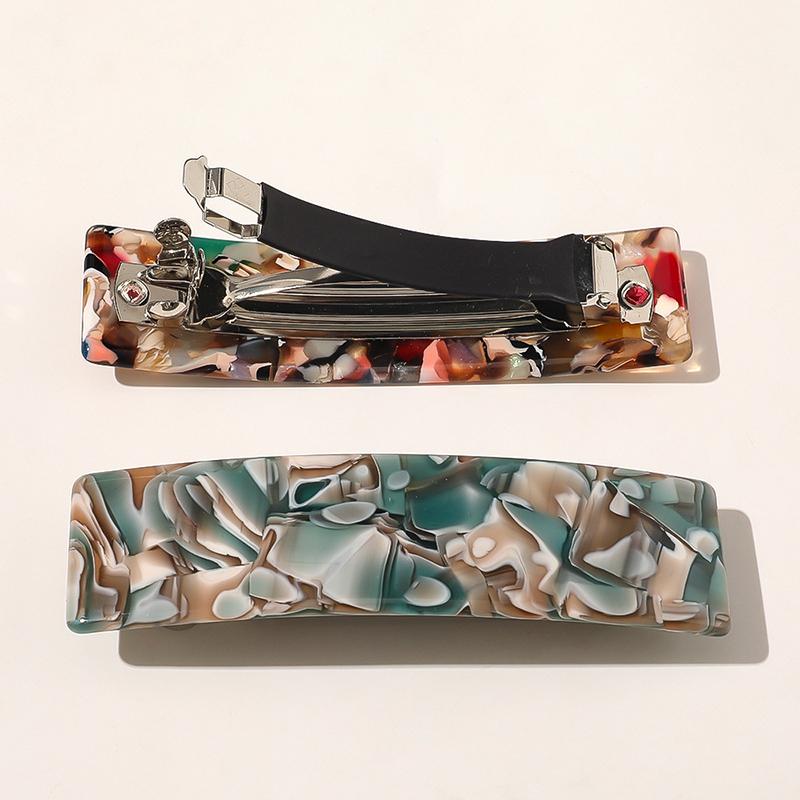 Fashion Hair Clips Leopard Marble Textured Geometric Hair Pins Hair Barrettes For Girl Hairpin Women Hair Accessories