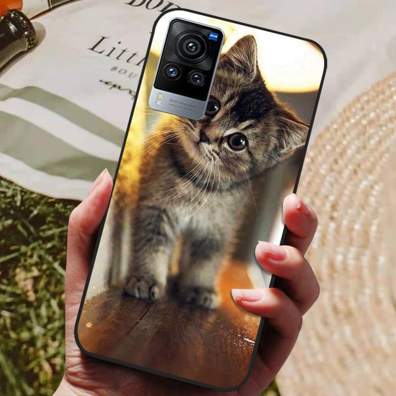 For Vivo X60 Pro Global Version Case Cat Wolf Painted Soft Silicone Phone Cases for Vivo X60 Pro Back Cover X60Pro V2046 Coque