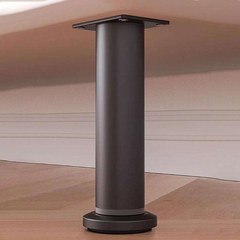 4Pcs Height Adjustable Furniture Legs Metal Round Cabinet Feet Replacement Support Legs for Drawer Dresser Table Couch