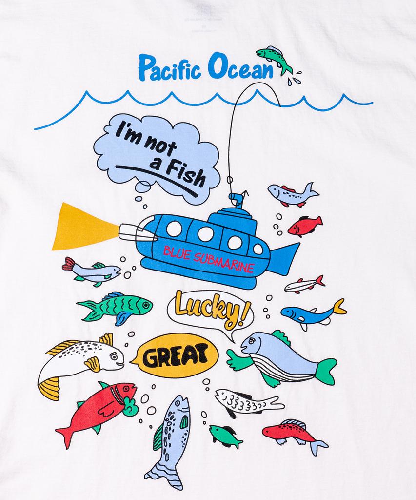 BIGWAVE COLLECTIVE I'M Not Fish Short Sleeve T-Shirt (Off-White)