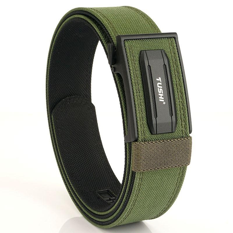 

Thickened Gun Hanging Double-layer Inner-wear Nylon Belt All-matching Casual Outdoor Pants Automatic Buckle Men s 120cm