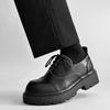 Derby Men's Thick Soled Shoes Fashion Designer's New Style Outdoor Trendy Party Classics Black Versatile Youth Daily Shoes