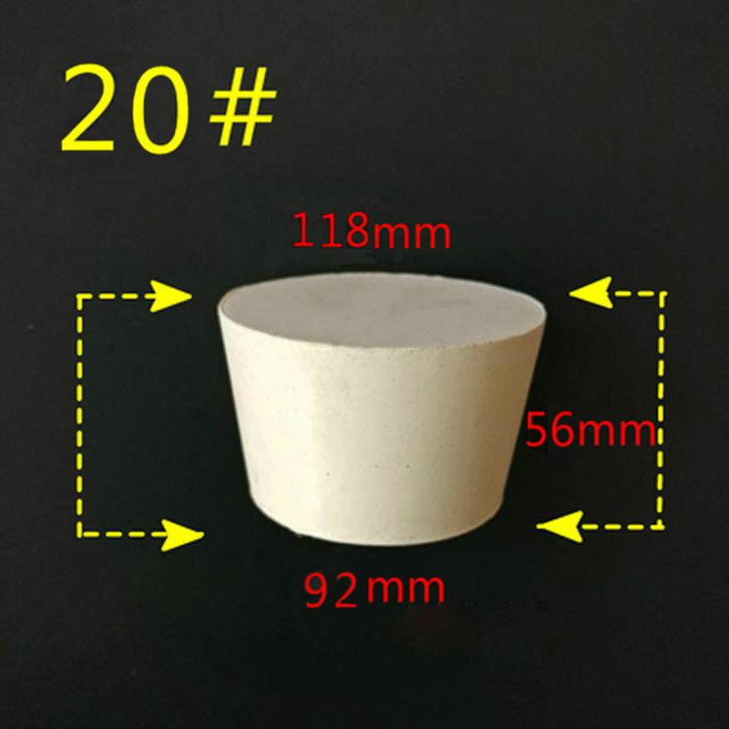 1/5/10pcs White Laboratory Wine Bottle Rubber Plug Pipe Push-in Sealing Plug Tapered Hole 23 Assorted Size 000#-20# Assortment