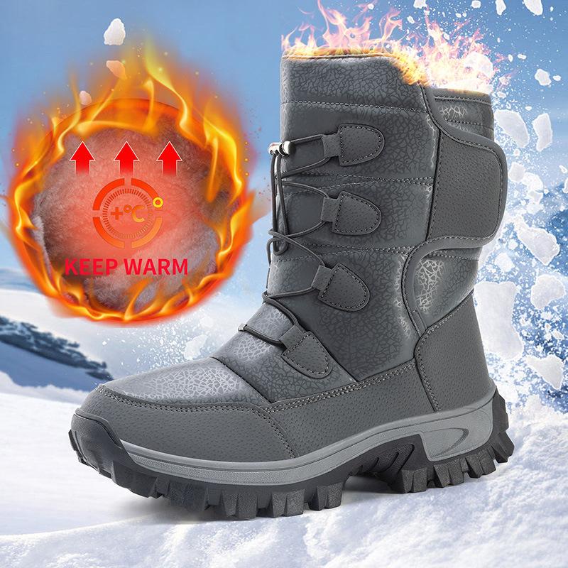 Foreign trade new winter snow boots men's and women's outdoor travel thickened warm high-top cotton shoes wild hiking hiking shoes
