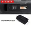 TESY Glovebox USB Hub For Tesla New Model YL Y Launch Juniper Standard Model 3 Highland Type-C Splitter Docking Station Data