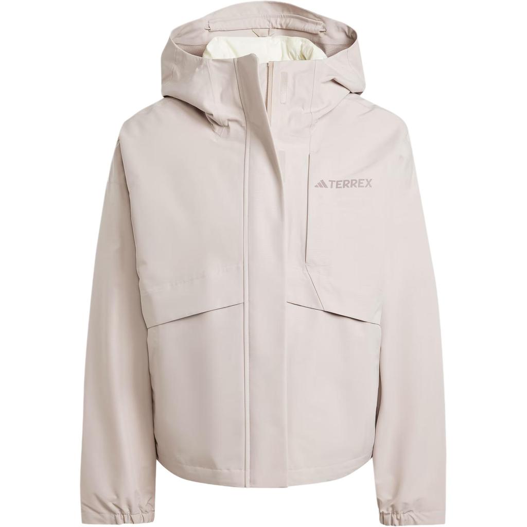 Adidas Xploric 3-In-1 Hooded Zipper Comfortable Hiking Waterproof Windproof Breathable Jacket Women Jacket Light-Gray IX5616