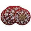Round Table Mats Santa Claus snowflakes Christmas Decor Tablecloth Creative Christmas Placemat