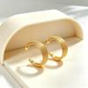 Elegant French Retro Multi-Layer Circle Earrings - High-Quality Gold-Plated Copper, Fashionable Vintage Design.