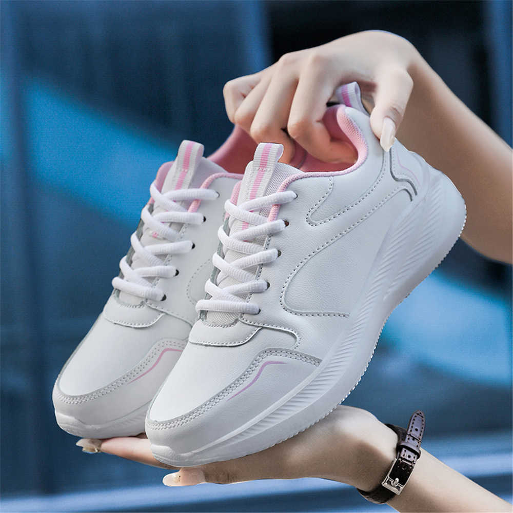 Mode Übergröße Extra Große Größen Sport und Fitness Mary Jane Schuhe für Damen Slipper Damen Weiße Sneaker Industrielle Nähte