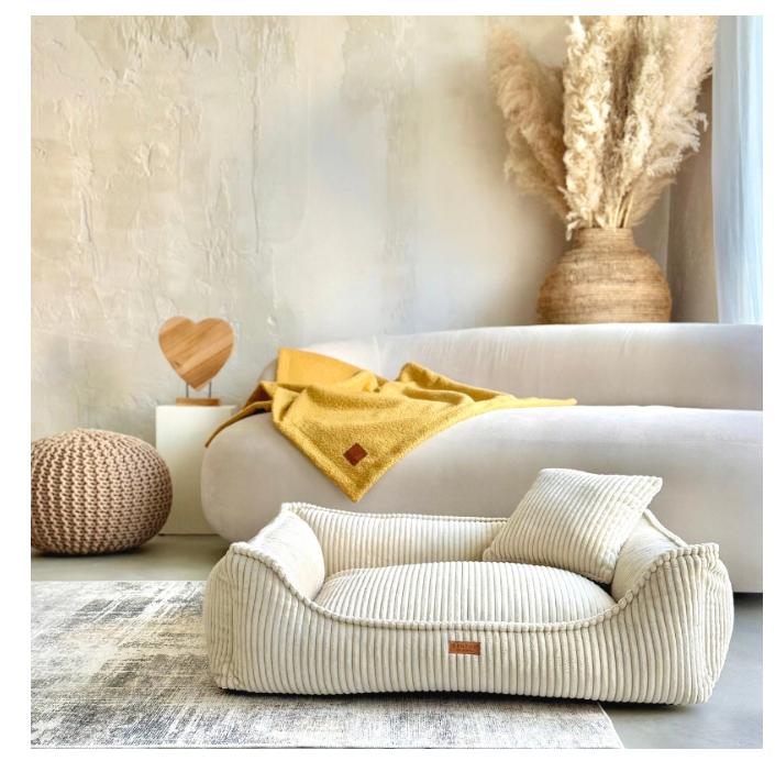 Legowisko Ortopedyczne Denzoo Milano Beige "M" 80X60 Kojec Sofa Posłanie