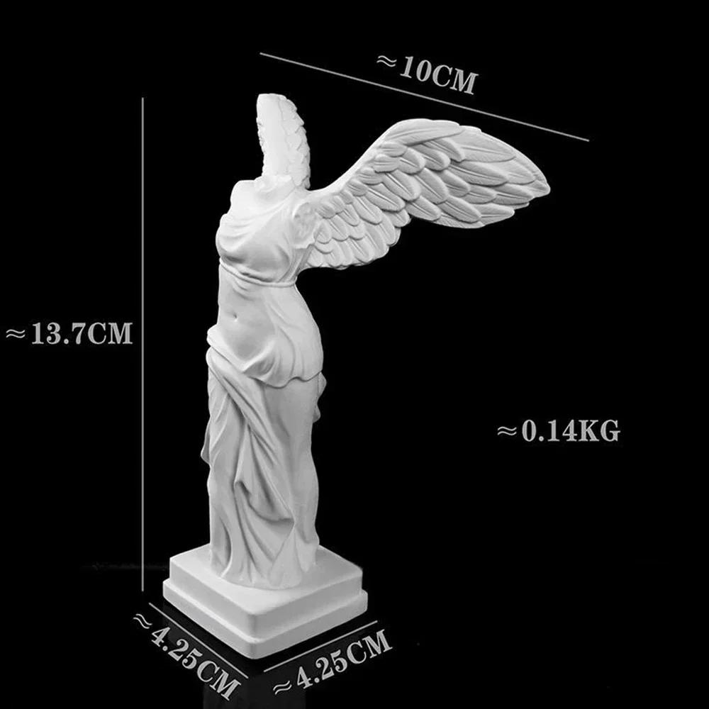 

Goddess Character Statue Resin Figure Sculpture Angel Wing Ornament Art Decor for Office Cabinet and Desktop Decoration