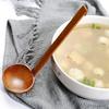1Pcs Wooden Spoon Kitchen Ladles Soup Spoon Japanese Wood Serving Spoons Big Ramen Spoon Soup Noodle Hop Pot Strainer Tableware