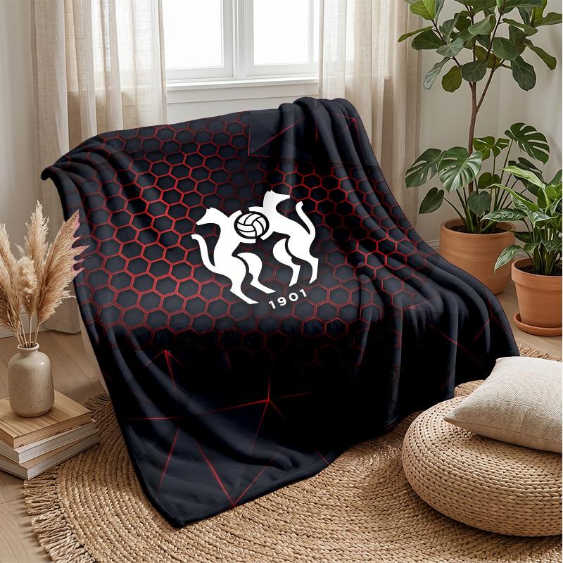 Stade Rennais FC Soft Flannel Fleece Blanket Lightweight Cozy Warm Throw Blanket For Sofa Bed Home Decor