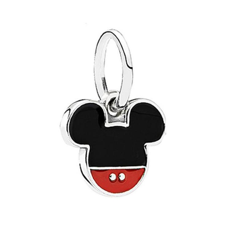 Mini Copper Mickey Mouse Hairband Car Safety Chain Clip Charm Bead Fit For Original Bracelet Diy Women'S Jewelry