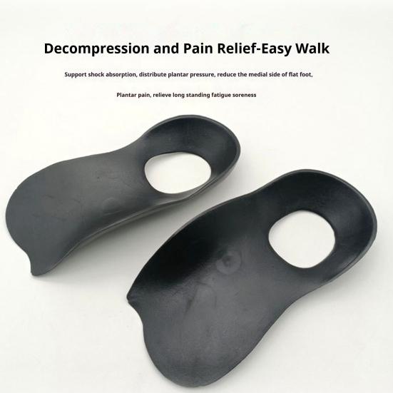 1 Pair Arch Support Insoles Shock Absorption Orthopedic Flatfoot Pad Comfort Ankle Stabilization Corrective Support Universal Foot Pad