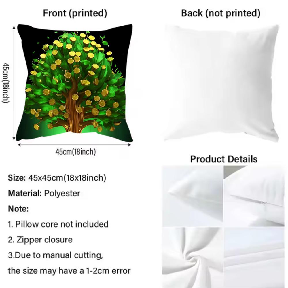 St. Patrick's Day, Ireland Cushion Cover Pattern Printed Pillowcase for Living Room Sofa Cushion Cover & Bedroom Decor