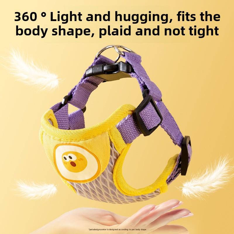 Hund Cartoon Atmungsaktive Leine Haustier Brustgurt Weste Typ Spaziergang Hundeleine Katze Aus Haustierleine Zubehör