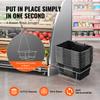 SucceBuy 12PCS Shopping Basket 21L with Metal Handle & Stand Portable Plastic Shop Grocery Basket for Store Supermarket Grocery