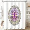 Botanical Shower Curtain Nature Themed Backdrop Floral Decor Forest Pattern Mystic Vibes Cottagecore Aesthetic Bohemian Shower C