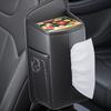 Easy to Install Vehicle Seat Mounted Tissue Holder and Storage Bag for Tissues and Small Items Waterproof Leather