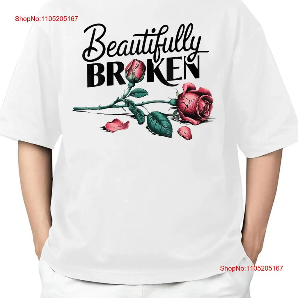 Vintage Beautifully Broken Rose T Shirt Edgy Vibes S 4xl Vintage Homme Casual Top For Everyday Wear Versatile