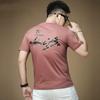 European Style 2025 Summer Light Luxury Mercerized Cotton Rhinestone Printed Short-Sleeve T-Shirt for Men, Thin and Breathable Slim-Fit Top
