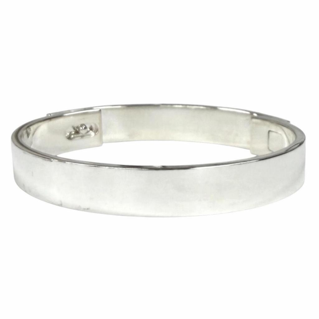 Great HERMES Bangle Collier de Chien Bracelet ST Silver AG925 Women Used
