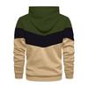 Herre Afslappet Løs Sweatshirt Blokerende Farve Snoretræk Stor Lomme Hættetrøje Sports Sweatshirt