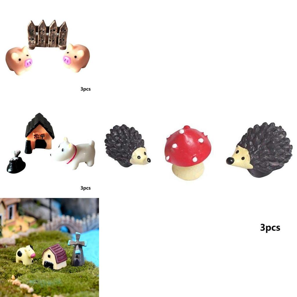 Charming Mini Animals Resin Ornaments For Delightful Fairy Garden Decoration
