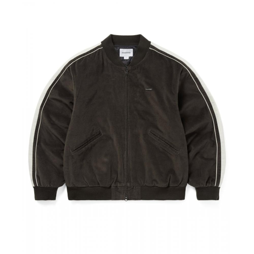 Thisisneverthat Velvet Track Jacket Brown S
