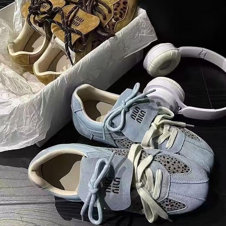 

Retro flip leopard print German training shoes women s spring 2025 new versatile casual sports board shoes Forrest Gump shoes 35